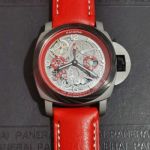 Best Quality Replica Panerai Luminor Red Inner Carbon Bezel Watch 